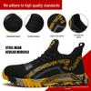 Zapatos de Seguridad para Hombre Transpirables Anti-Aplastamiento y Anti-Perforación - Calzado Resistente al Desgaste, Antideslizante, Cómodo y Protector.