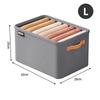 Wardrobe Organizer Box Foldable Storage Box Versatile Thickened Pants Sweater Storage Basket with Handle&Steel Frame Household