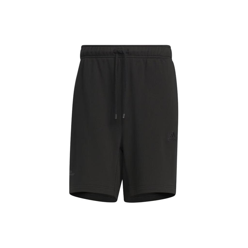 Adidas Solid Color Lace-Up Breathable Mid-Waist Casual Shorts Men Shorts Black IT3930
