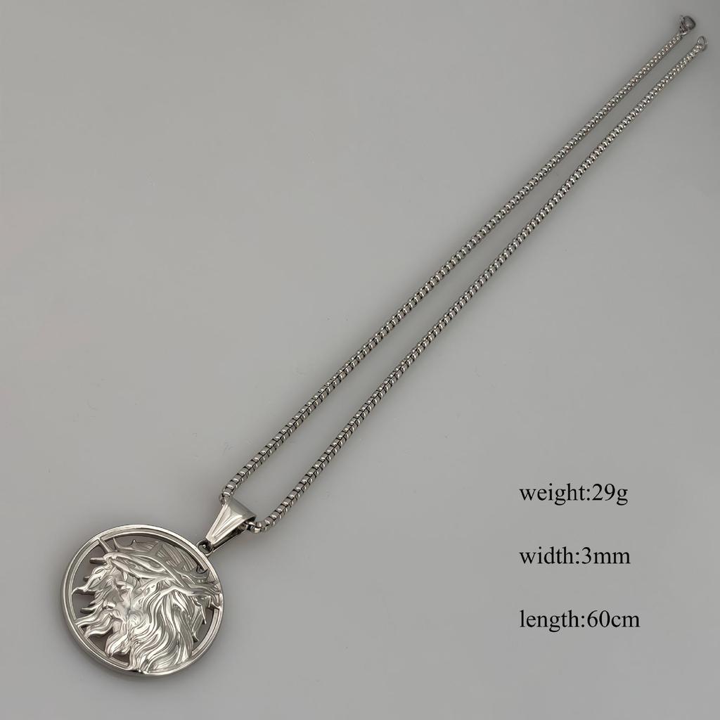 Collana Ciondolo Ritratto in Acciaio Inossidabile - Stile Europeo e Americano Unisex