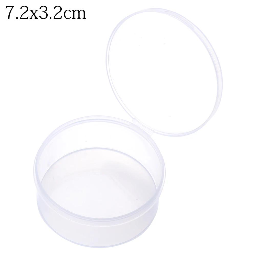 Square Round Plastic Transparent Storage Box Small Items Sundries Organizer Case Jewelry Beads Container Box Tools Accessories