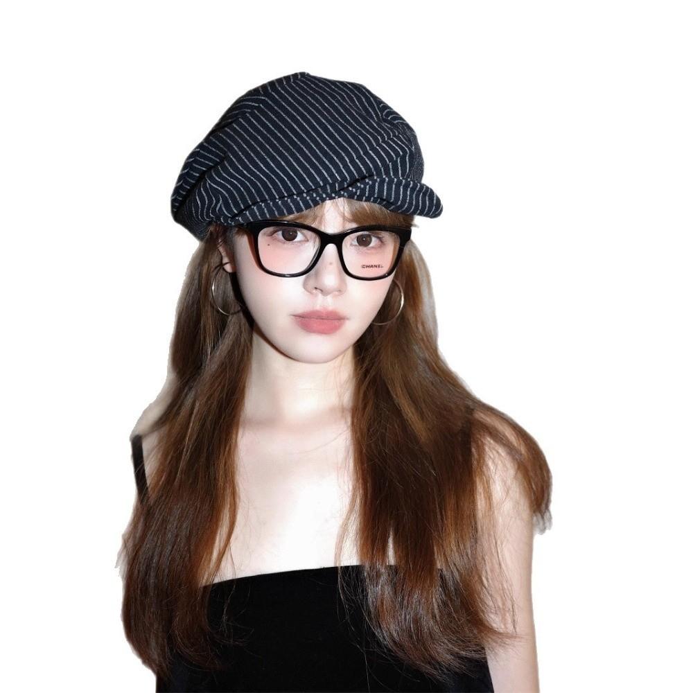 Adjustable Striped Berets Breathable Newsboy Cap New British Cap for Women Girl