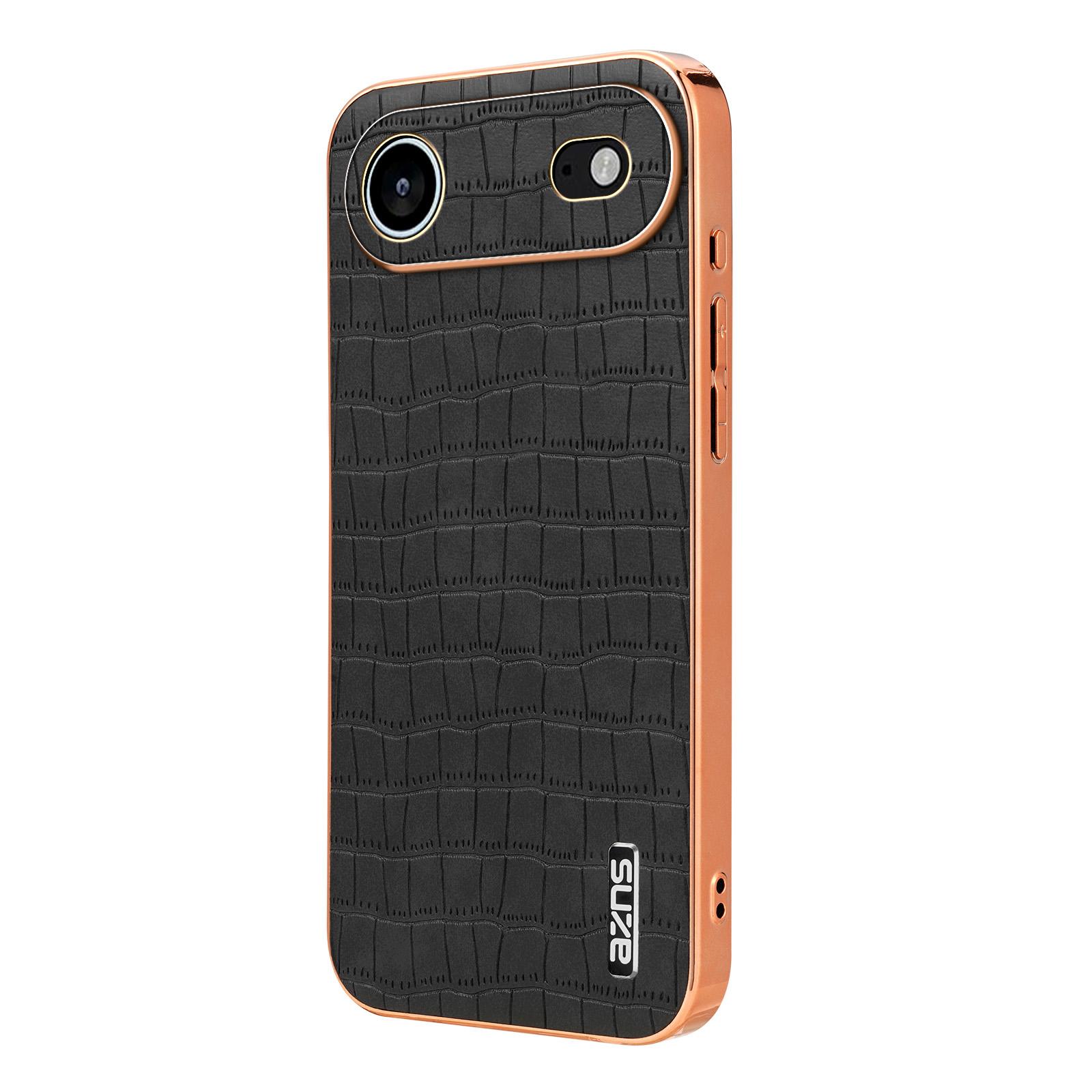 AZNS Для iPhone Air Case Электроplating Текстура крокодила PU + TPU Чехол для телефона A