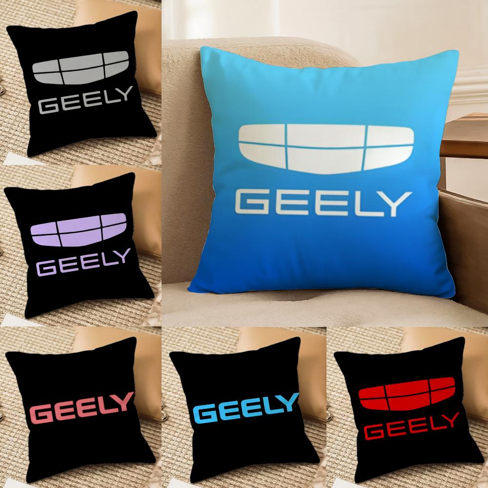 Luxury GGeely Cushion Cover Short plush Doublesided Print Square Throw Pillow Covers Sofa Home Cushion Decor