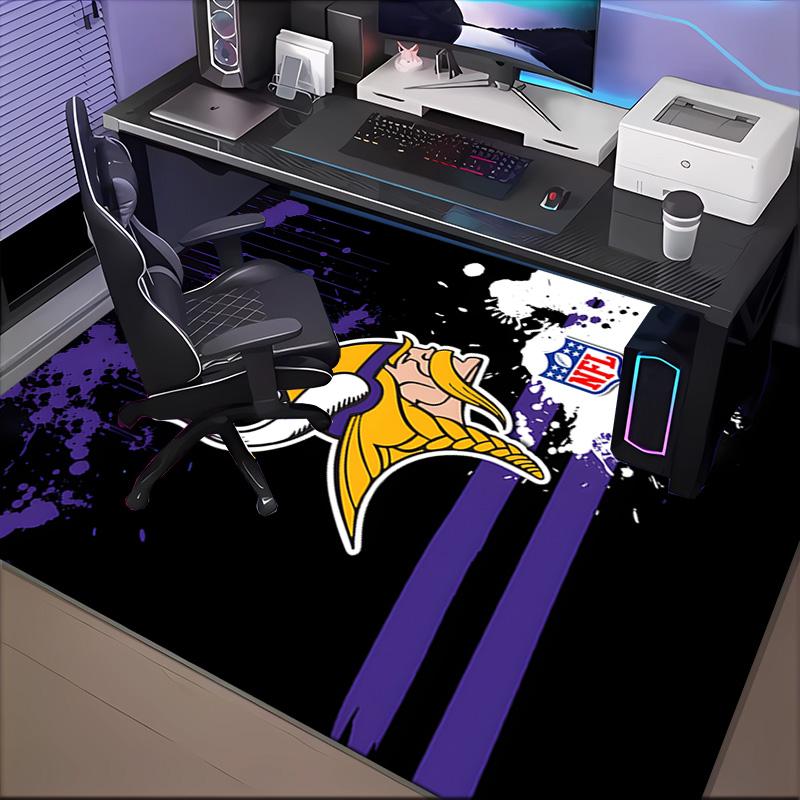 Minnesota Vikings Artwork Rug Game Carpet, Floor Mat for Bedroom Living Room Entryway Rug, Home Decor Idea Gift for Christmas Birthday