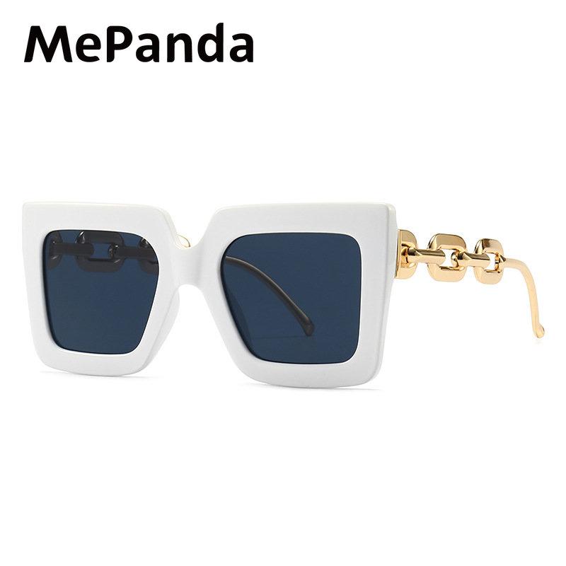 

MePanda Unisex3 Модные солнцезащитные очки в большой оправе в стиле ретро, ​​UV400 серый/белый