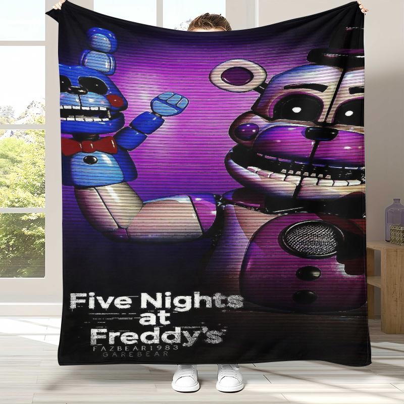 Coperta in Flanella Horror Freddy F-FNAF Games, Coperta in Peluche Calda Ultra Morbida per Casa Camera da Letto Letto Divano Ufficio Campeggio Picnic