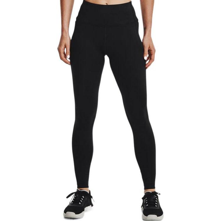 Under Armour Solid High-Waisted Slim Fit Straight Leg Training Pants Women pants Black 1373966-001