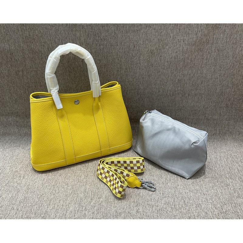 Layer Lychee Pattern Cowhide Garden Bag Fashionable Simple Large-capacity Portable Single-shoulder Diagonal Leather