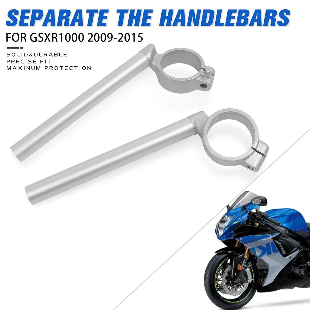 50mm Fork Tube Riser Clip-On Handlebars Clip Ons Motorcycle Handle Bar Grips For Suzuki GSXR100 GSX-R1000 GSXR 1000 2009-2015