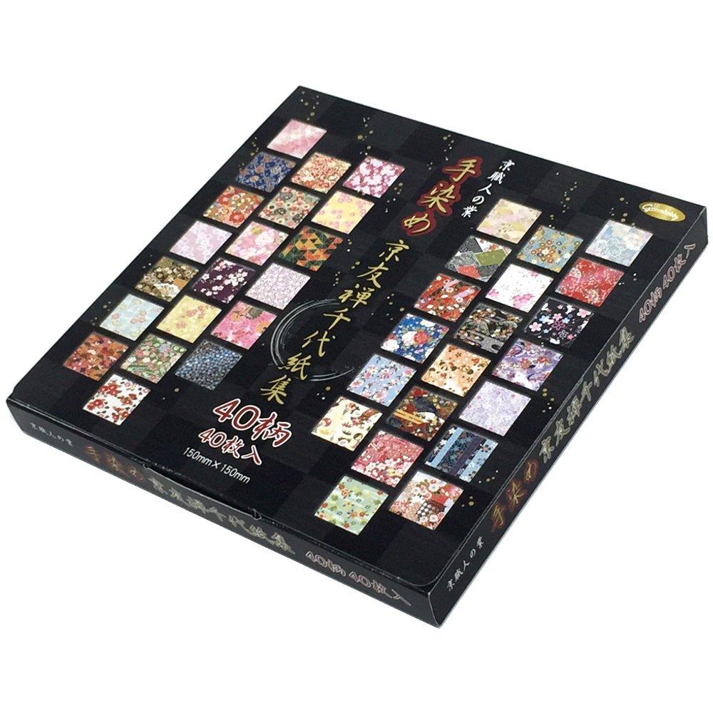 

Showa Grim Орігамі Кіото Юзен Чійогамі 40 Колекція ручного фарбування, Візерунки, 83-0797