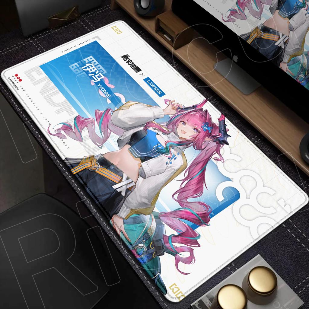 XXL Game Arknights Endfield Yvonne Mouse Pad Rug Non-slip Rubber Gamer Computer Mats Desk mat Laptop Office Large protective pad