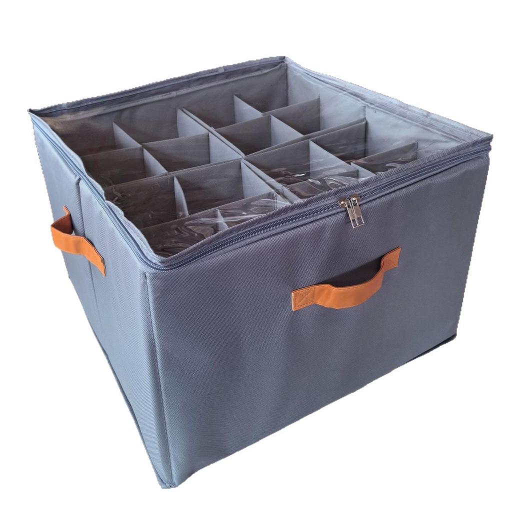 Cross-border Multi-functional Foldable Fabric Shoe Storage and Organizer Box with Lid