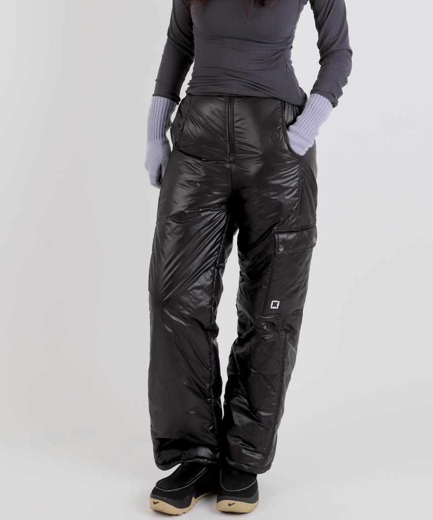 NOMINICAL Puffy Lightweight Snow Padded Cargo Jogger Pants (Light Grey)