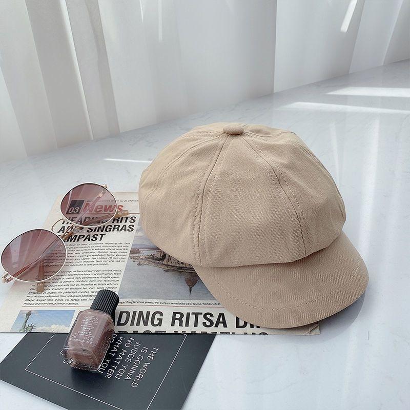Vintage automne hiver chapeaux pour femmes couleur unie plaine octogonale casquette gavroche dames chapeau décontracté hiver béret femme peintre casquettes