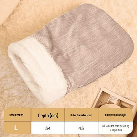 Gemütlicher Katzenschlafsack: Ganzjährige Wärme & Sicherheit