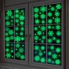 Christmas Window Clings For Glass Windows, 9 Sheets Christmas Window Decals, Glow In The Dark Snowflakes Christmas Window Stickers For Holiday Decorat