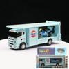 Alloy Simulation Trailer Double Decker Truck Tractor Model Toy Collection For
