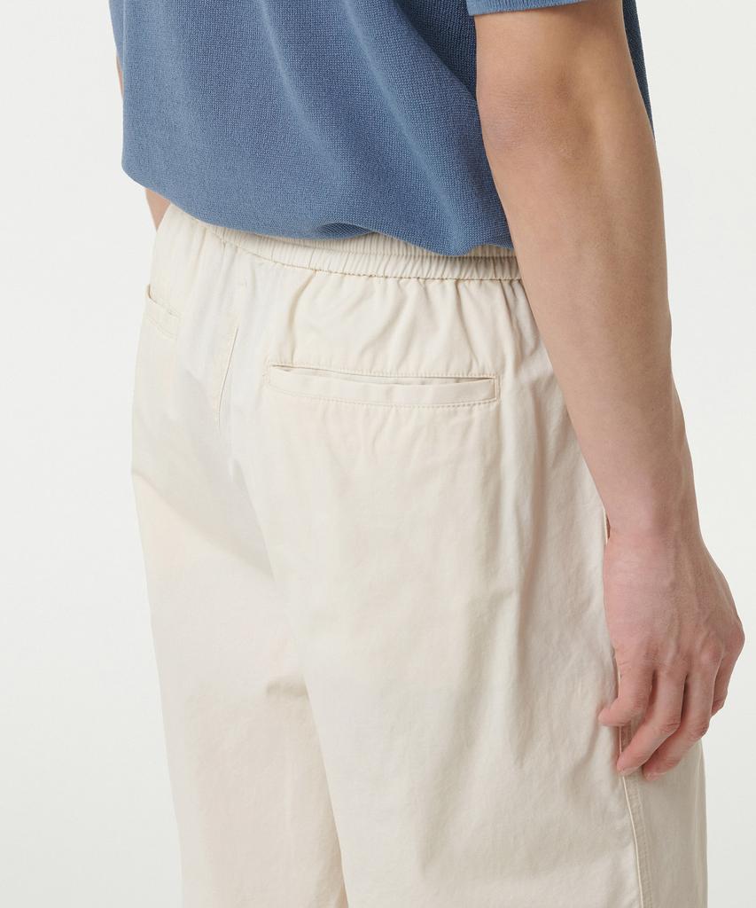 MUSINSA STANDARD Cotton One-Tuck Wide Elastic Shorts [Cream]
