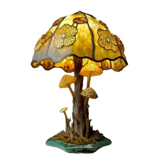 Mushroom Table Lamp Colored Mushroom Shape Night Light Resin Bedside Lamp Desk Reading Lamp for Kids Room Living Room