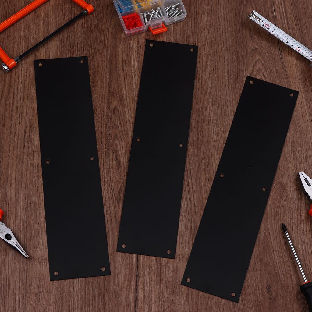 3 ks Push Door Plate 15X3,5" Nerezová ocelová deska pro tlačení dveří, Nášlapná deska dveří, Kovová deska na ochranu dveří s 1