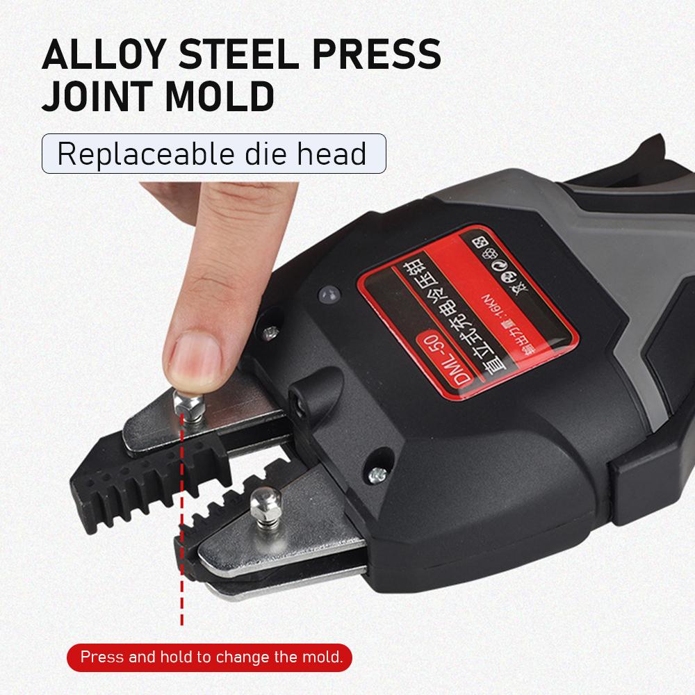 Electric Hydraulic Pliers Vertical Rechargeable Cold Press Pliers Lithium Voltage Line Pliers Wire Terminals Crimping Tool