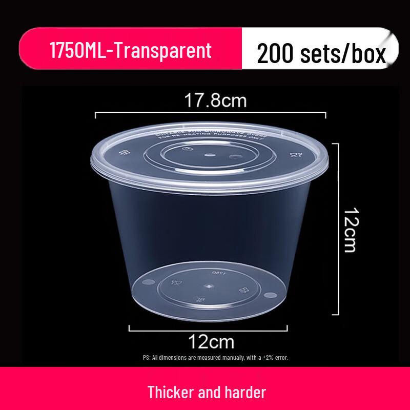 COFLYEE Disposable Clear Takeaway Bowls with Lids
