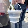 Seau Pliable Portable, Seau de Lavage Pliable pour Voiture, Camping en Plein Air, Pêche, Voyage, Rangement Facile, Articles de Nettoyage, Usage Domestique et Commercial
