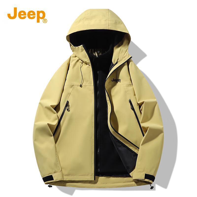 JEEP Unisex 3-in-1 Outdoor Waterproof Windproof Jacket