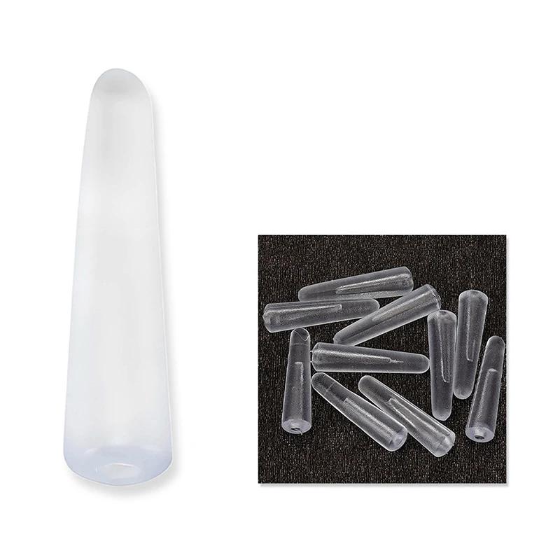 50pcs Acne Needle Tip Protector Soft Protective Sleeve Eyelash Tweezers Tip Cover Clip Protection Sleeve Clip Protective Cover