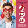 Party Valentine's Day Decorative Glasses Creative Red Love Glasses Love Shaped Glasses  Masquerade