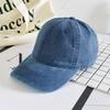 Waterwashed Denim Baseball Cap With Curved Brim For Casual Fashion Men Women