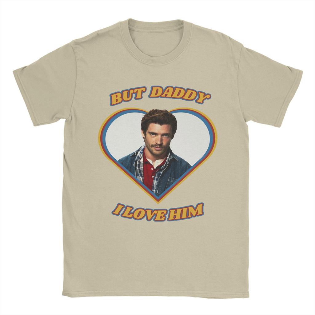 Men TShirt But Daddy I Love Him David Corenswet Novelty Pure Cotton Tee Shirt Short Sleeve  T Shirt Round Collar Tops Plus Size