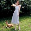 2025 New Off-the-Shoulder Bridesmaid Dress: Mid-Length, Slimming, with Fairy Charm for Special Occasions.