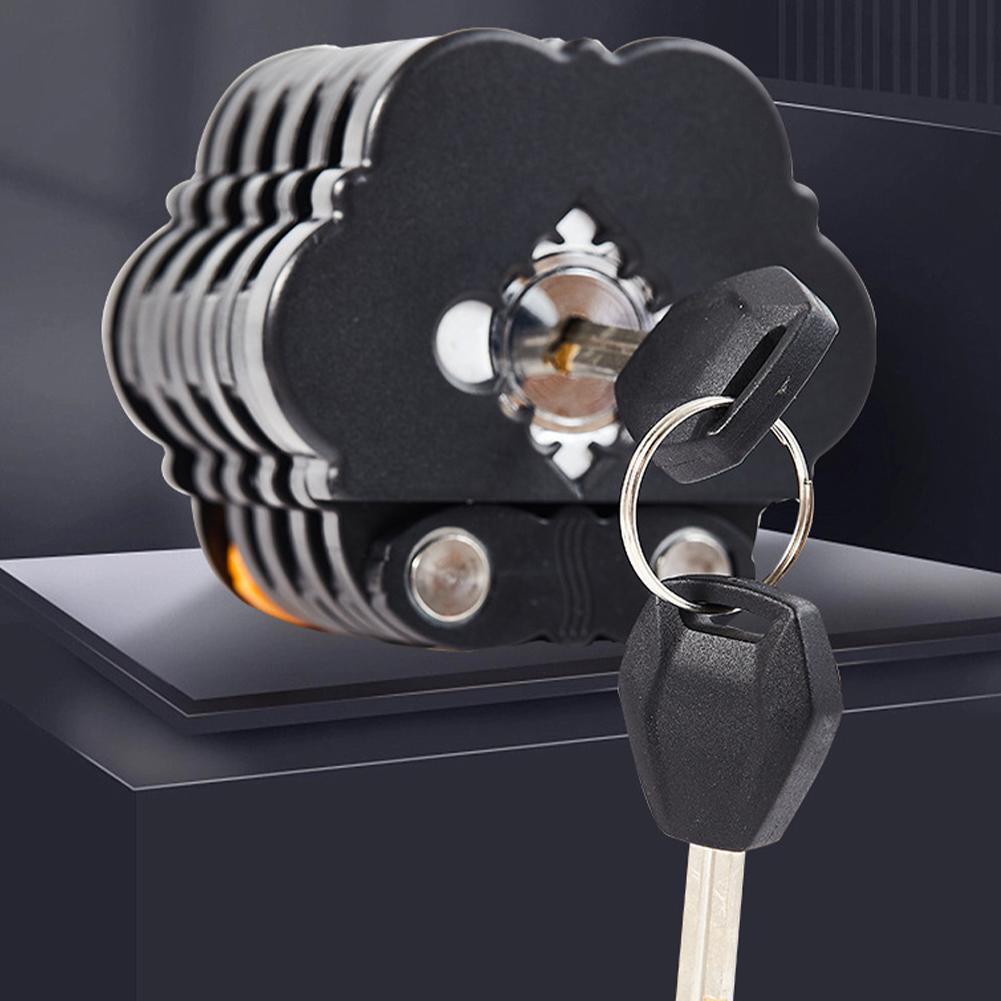 Folding Bike Chain Lock Anti-Theft Heavy Duty Foldable Lock with 2 Keys Bicycle Foldable Lock for Bicycle Accessories China Mainland