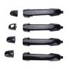 4 Pcs Outside Exterior Door Handle Set 82651 2H000 Glossy Black Outer Door Handles with Front Key Hole