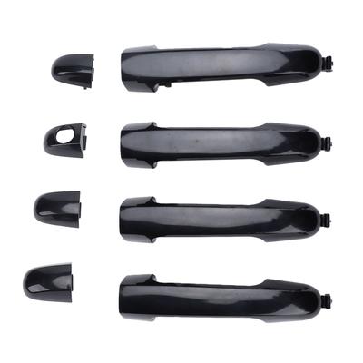 4 stuks Buiten Buitendeurklink Set 82651 2H000 Glanzend Zwart Buitendeurklinken met Voorste Sleutelgat