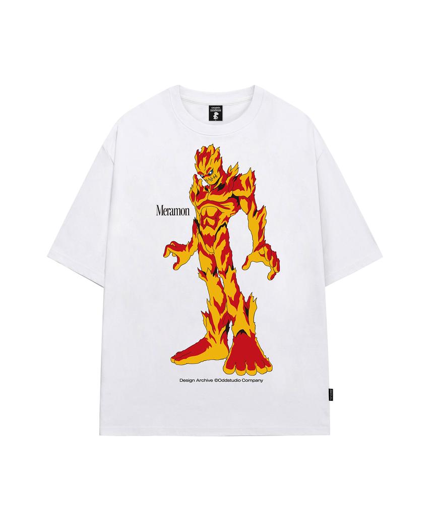 ODDSTUDIO [Digimon Adventure] Meramon Overfit T-Shirt - 2 Colors