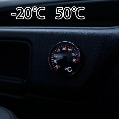 Universal Mini Scale Measurement Tool Circular High Accuracy Waterproof Dial Black Car Interior Car Thermometer Office Practical