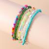 5pcs/set Bohemia Handmade Beaded Anklet for Women Colorful Beads Ankle Bracelet Summer Beach Jewelry Gifts