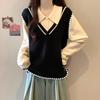 Plus Size Women's Thick Knit Sweater - Slimming Two-Piece Loose Top for Autumn/Winter