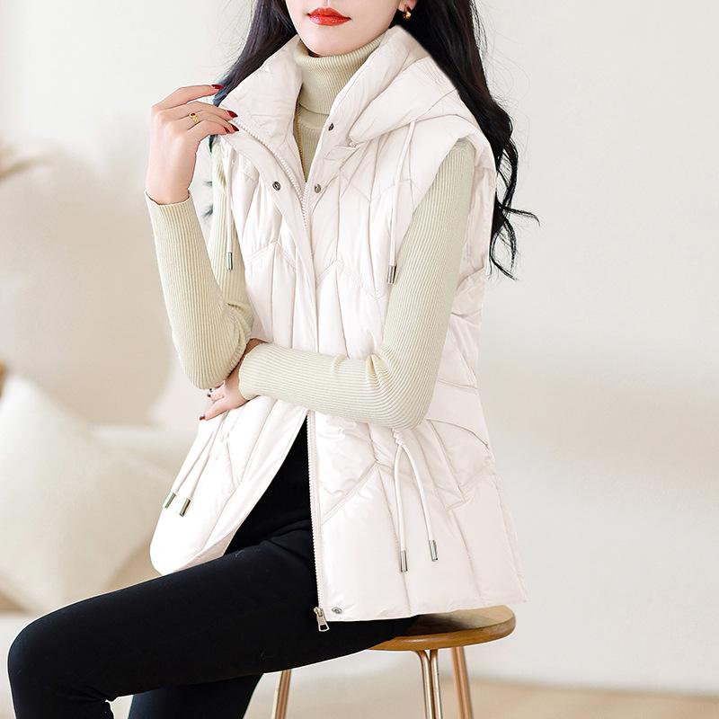 Короткий жилет из хлопка для женщин — фото 8