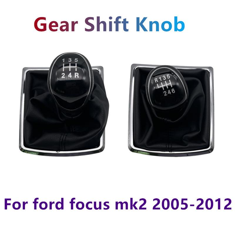 For Ford Focus Mk2 2005-2012 New 5/6 Speed Gear Shift Knob Lever HandBall Gaiter Boot Leather Cover High Quality Car Accessories