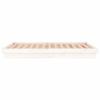 Vidaxl Bed Frame With LED, White, 135X190 Cm, Double, Solid Wood