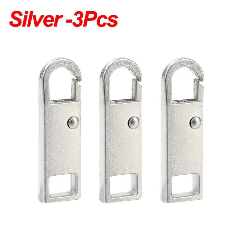 5/1Pcs Metal Zipper Pull Replacement Instant Repair Zipper Head Puller for Clothes Purse DIY Sewing Detachable Zipper Slider Tap