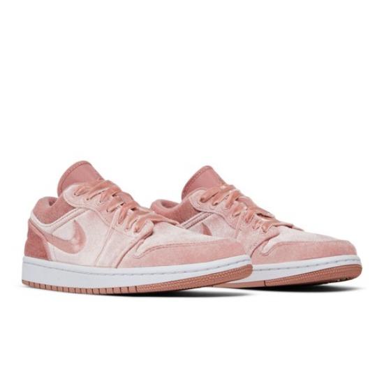 Air Jordan 1 Low SE para mujer Rosa Terciopelo DQ8396-600