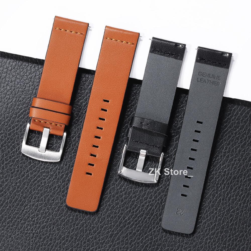 Vintage Oil Wax Genuine Leather Watch Strap 18mm 20mm 22mm 24mm Brown Black Watchbands for Samsung Galaxy Watch Band Bracelet