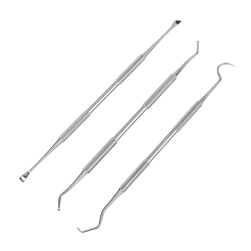 

3шт стоматологический уход за зубами, зонд, крючок, инструмент из нержавеющей стали, стоматологический инструмент серебряный