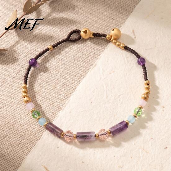 Stackable Layered Bamboo Bracelet Bohemian for Women, Handmade Joint Beaded Lightweight Vacation Wrist Jewelry Bracelet, Ethnic Style Boho Summer