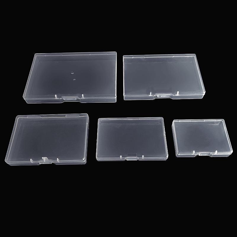 Διαφανή Πλαστικά Ορθογώνια Κουτιά Αποθήκευσης PP για Κάρτες Ταυτότητας και Ανταλλακτικά με Αναδιπλούμενα Χαρτιά Ρυζιού